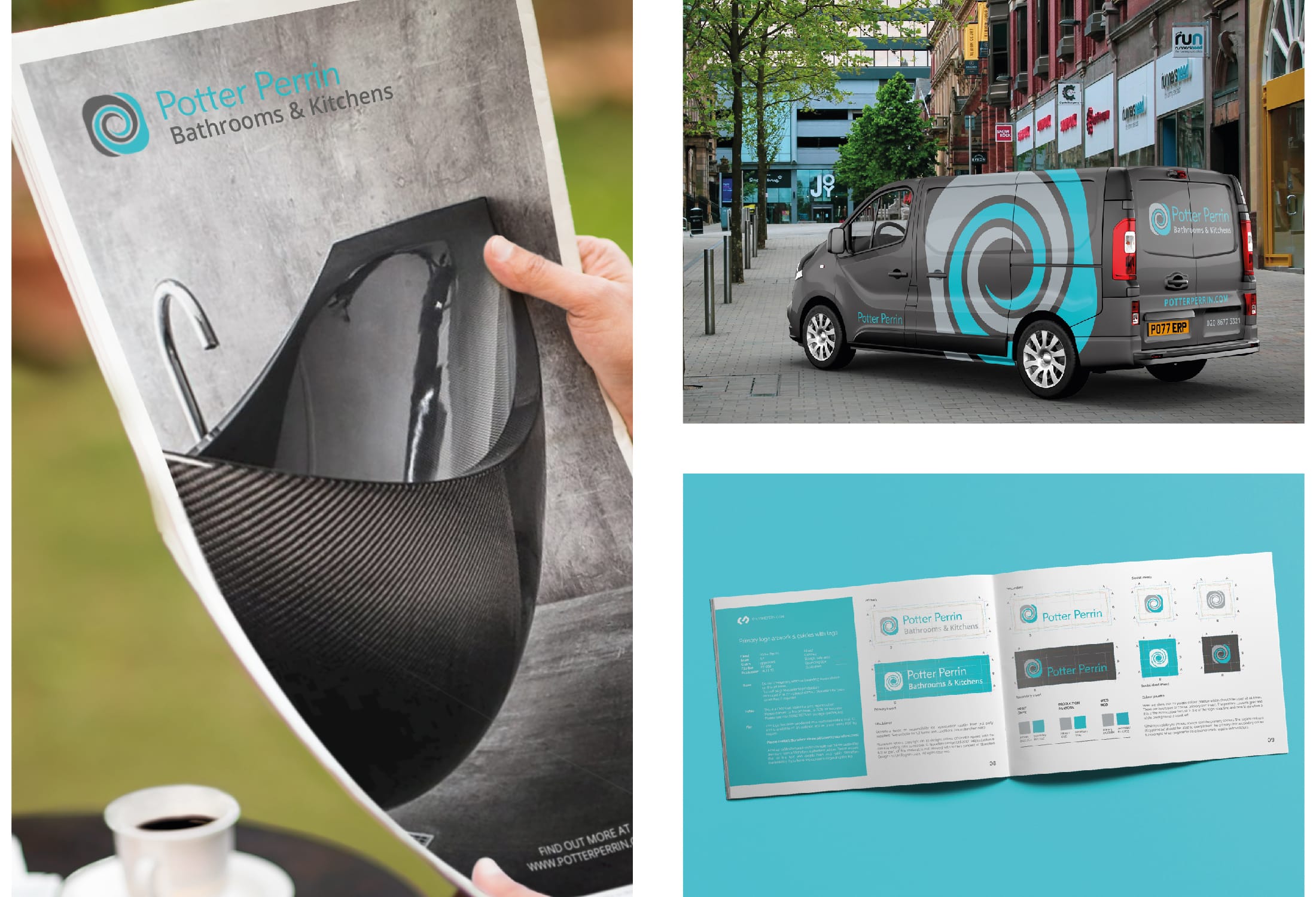 Potter Perrin Bathrooms and Kitchens Branding